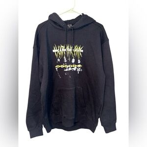 Escape the Fate Band Addicted To The Pain Black Graphic Hoodie Size Medium New